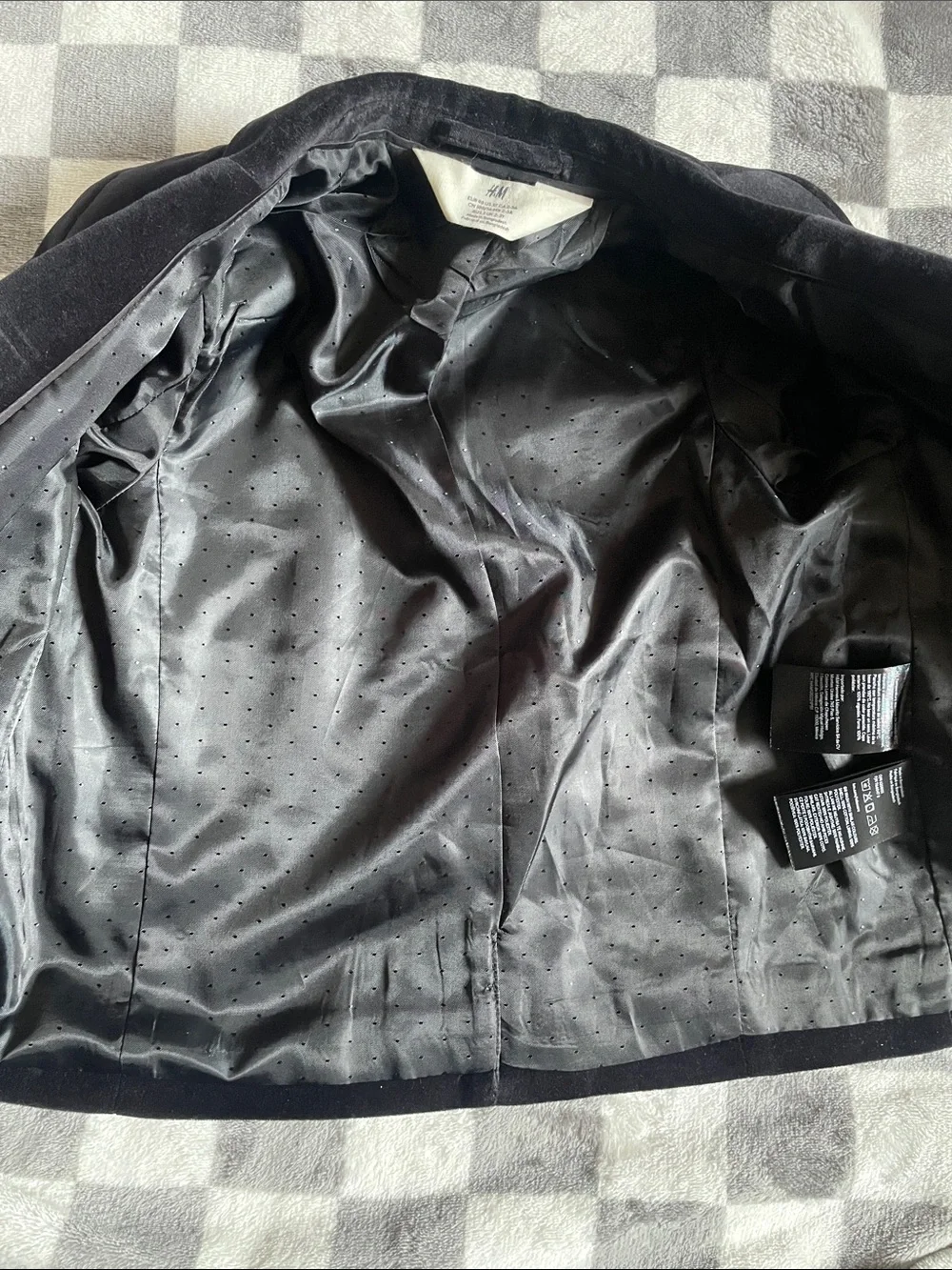 H&M Toddler Black Velvet Blazer - Classic Two-Button Jacket size 2-3Y